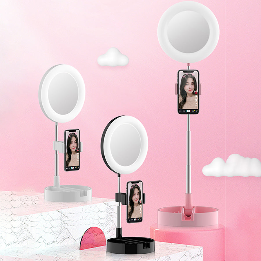 Miroir LED avec support mobile